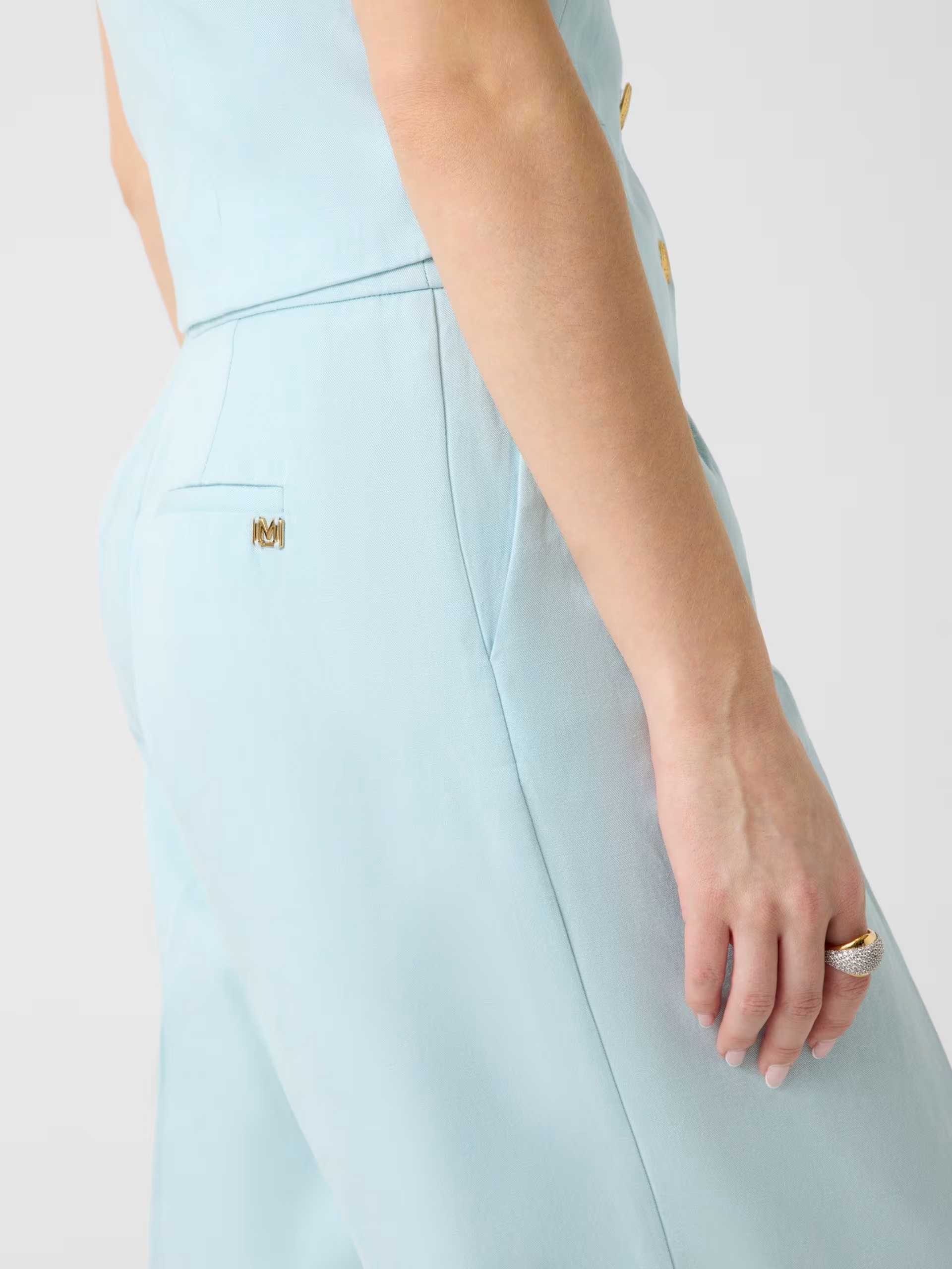 Calças em Linho JANE Azul Claro - Guess Marciano 4