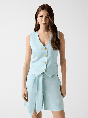 Colete em Linho JANE Azul - Guess Marciano