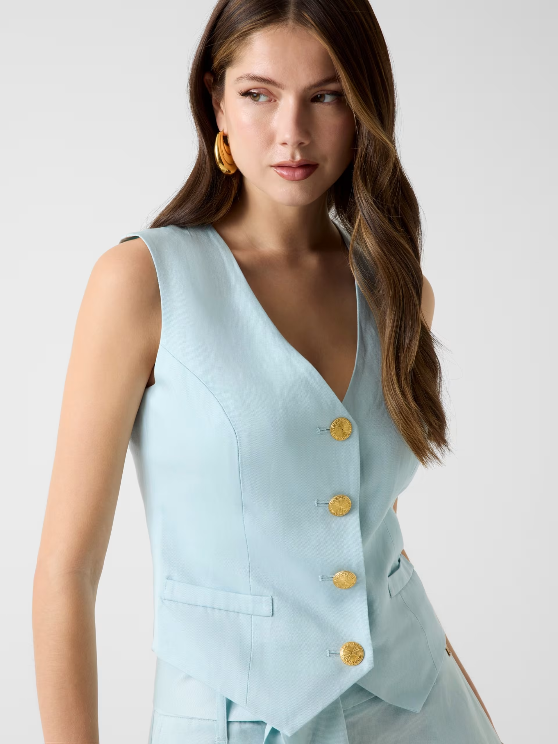 Colete em Linho JANE Azul - Guess Marciano 3