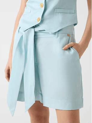 Calções em Linho JANE Azul - Guess Marciano 