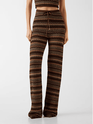 Calças Tricô SUKI Lurex Castanho - Guess Marciano