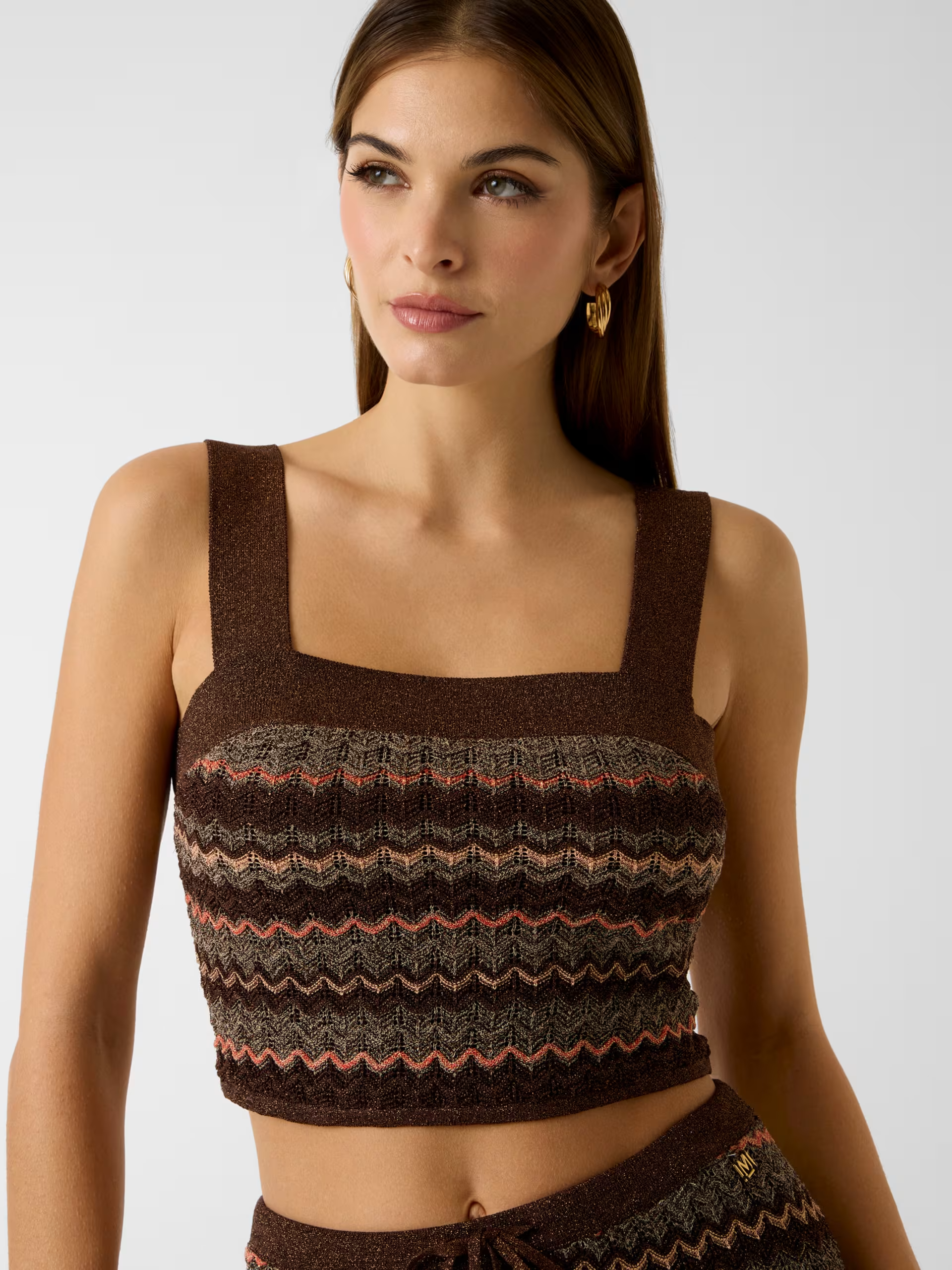 Top Tricô SUKI Lurex Castanho - Guess Marciano 4