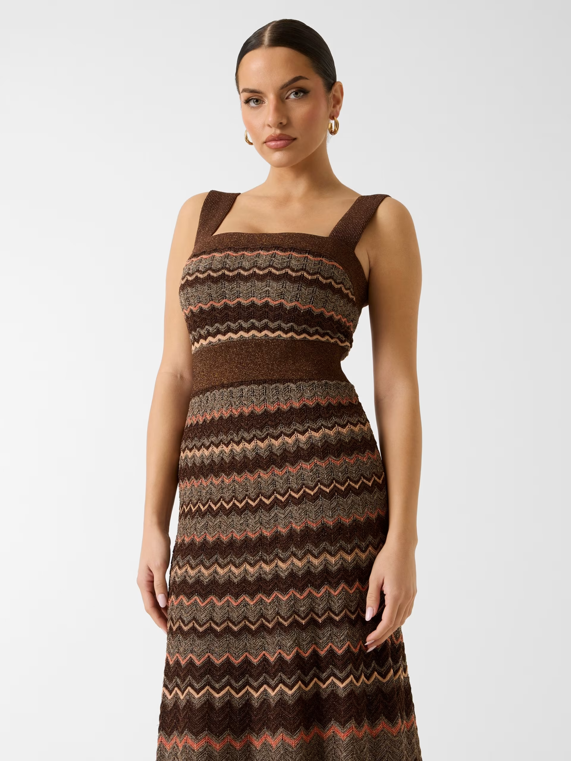 Vestido Tricô SUKI Lurex Castanho - Guess 3