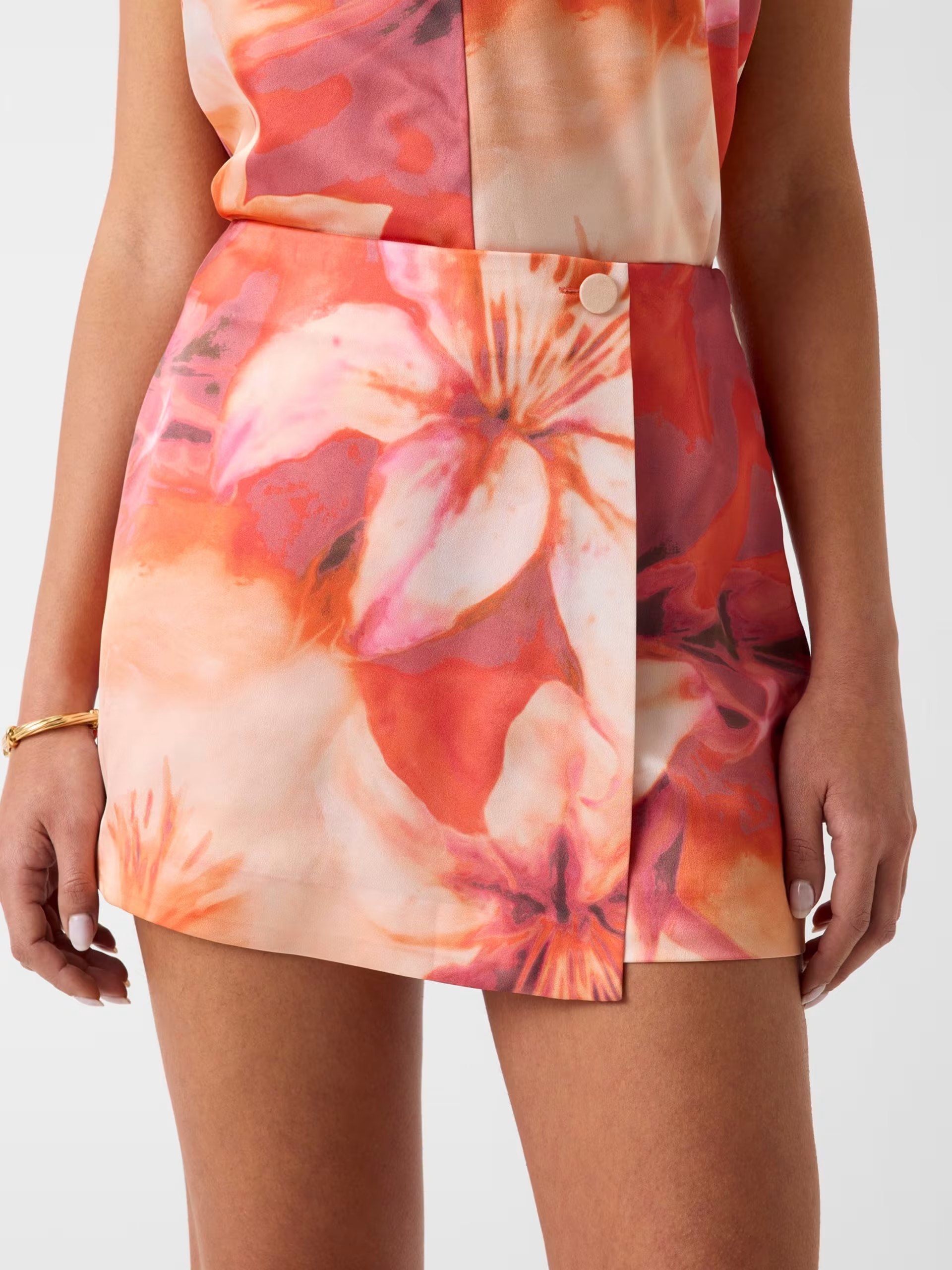 Saia Calção ESTELA Flores Rosa - Guess Marciano 1