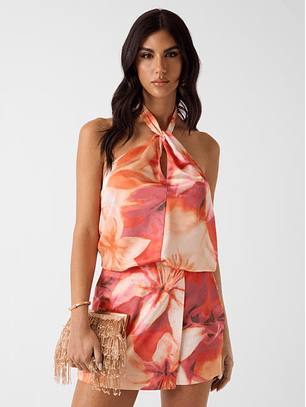 Top de Cavas ESTELA Flores Rosa - Guess Marciano