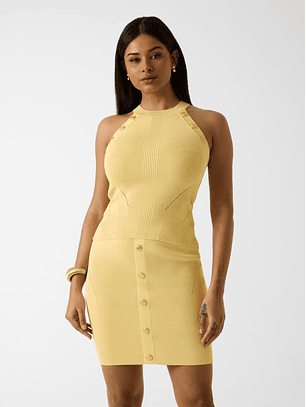 Top de Cavas Canelado LOLI Amarelo - Guess Marciano 