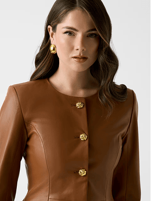 Casaco em Pele CARA Camel - Guess Marciano 