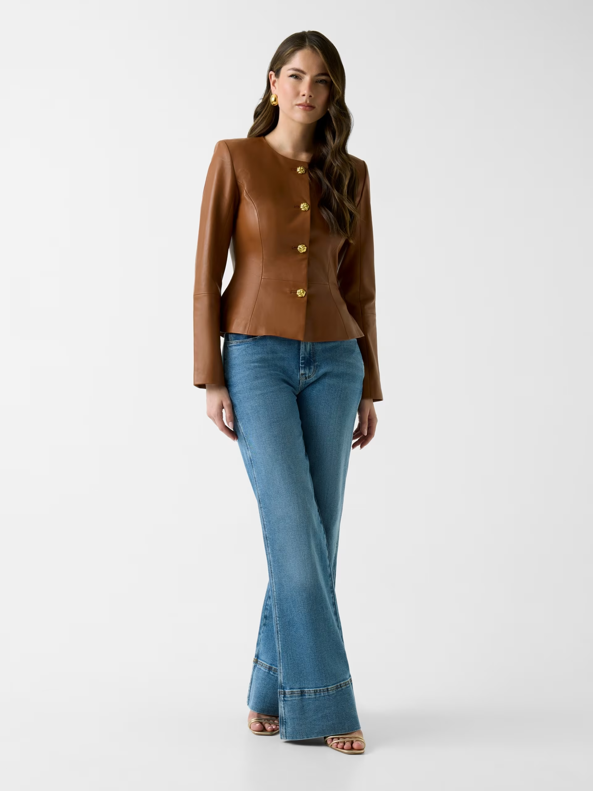 Casaco em Pele CARA Camel - Guess Marciano  4