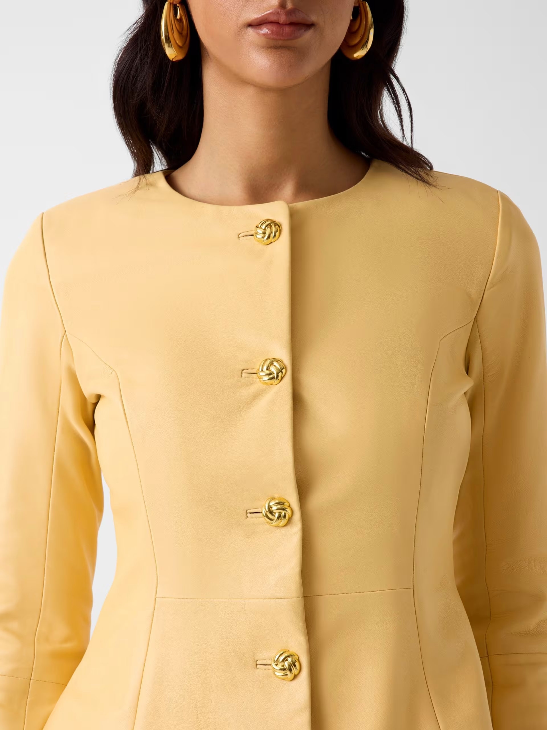 Casaco em Pele CARA Amarelo - Guess Marciano  2