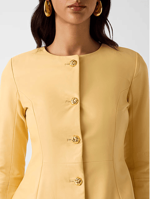 Casaco em Pele CARA Amarelo - Guess Marciano 