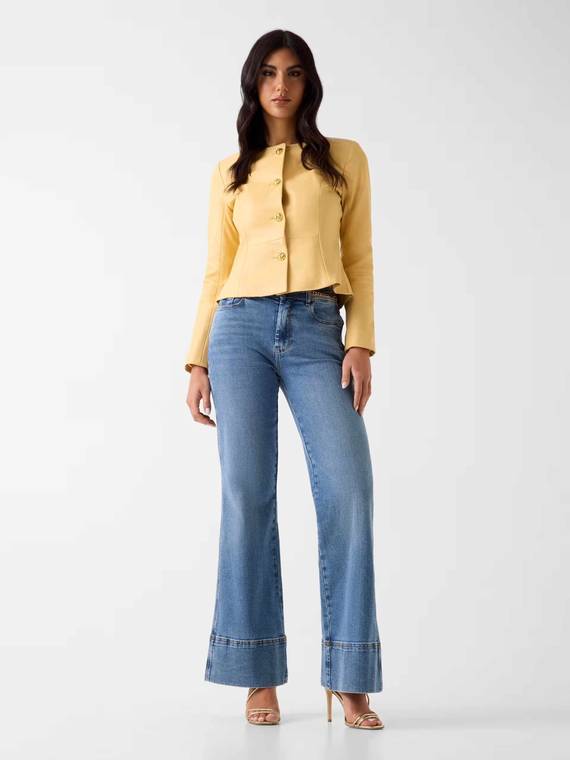 Casaco em Pele CARA Amarelo - Guess Marciano  4