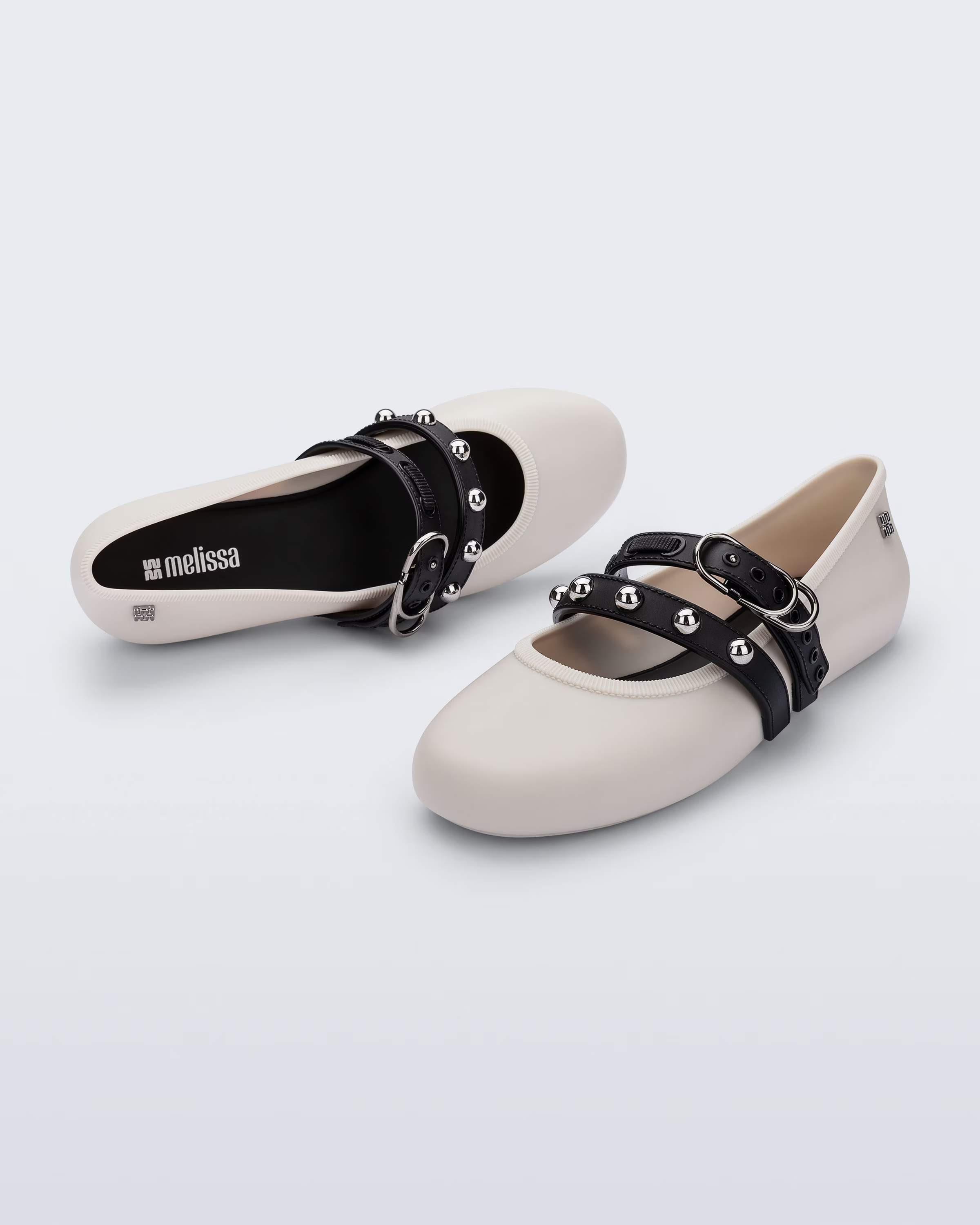 Sabrina Soft Ballerina Studs Bege / Preto - Melissa 2