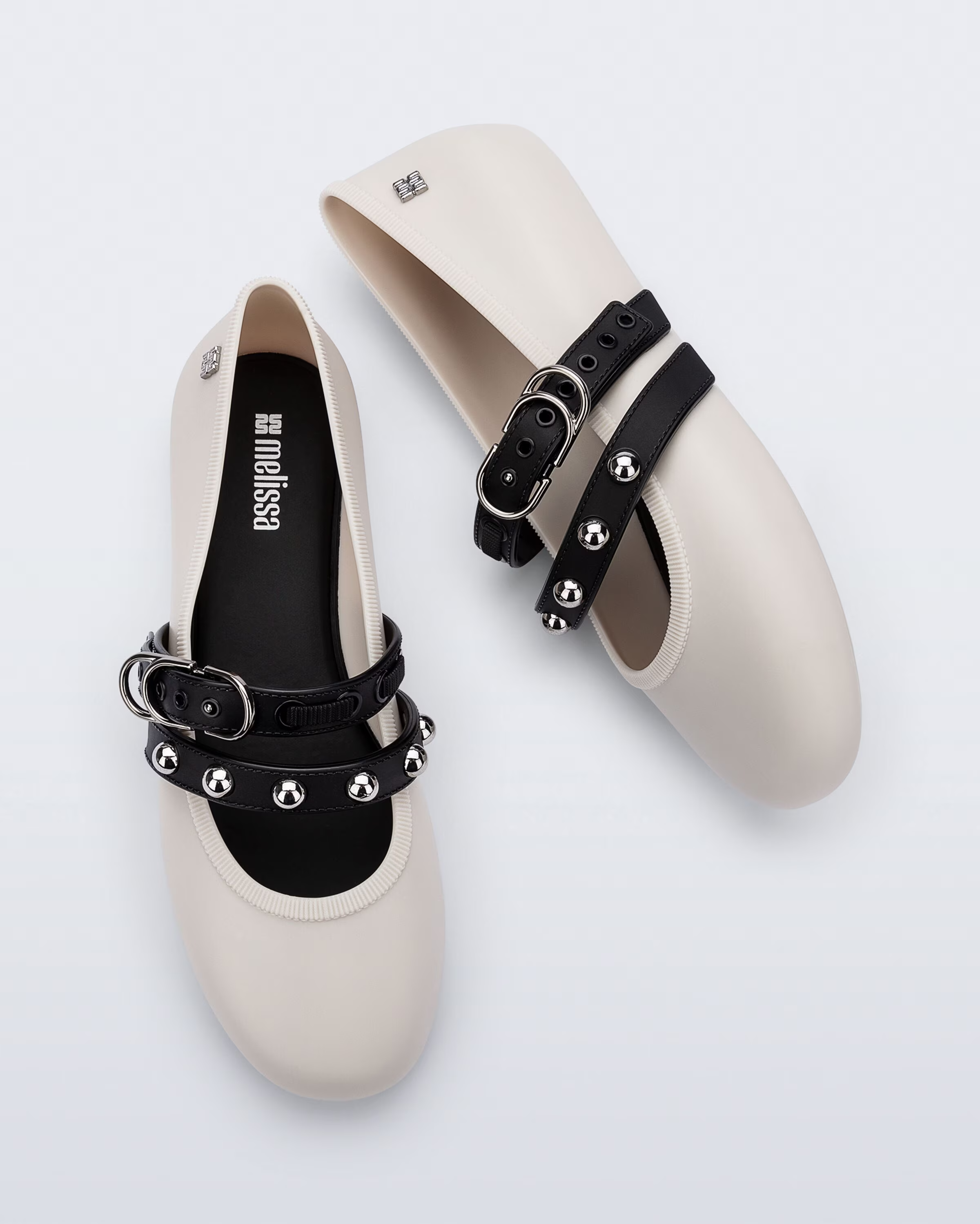 Sabrina Soft Ballerina Studs Bege / Preto - Melissa 3