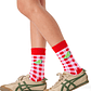 Meias Gingham Lime Vermelho - Happy Socks  - thumbnail 2