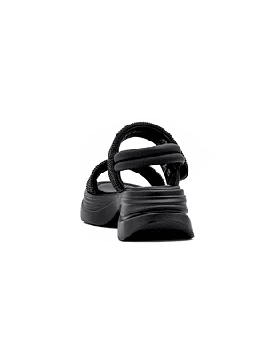 Sandália LEA Plataforma em Strass Preto - Russel Matos