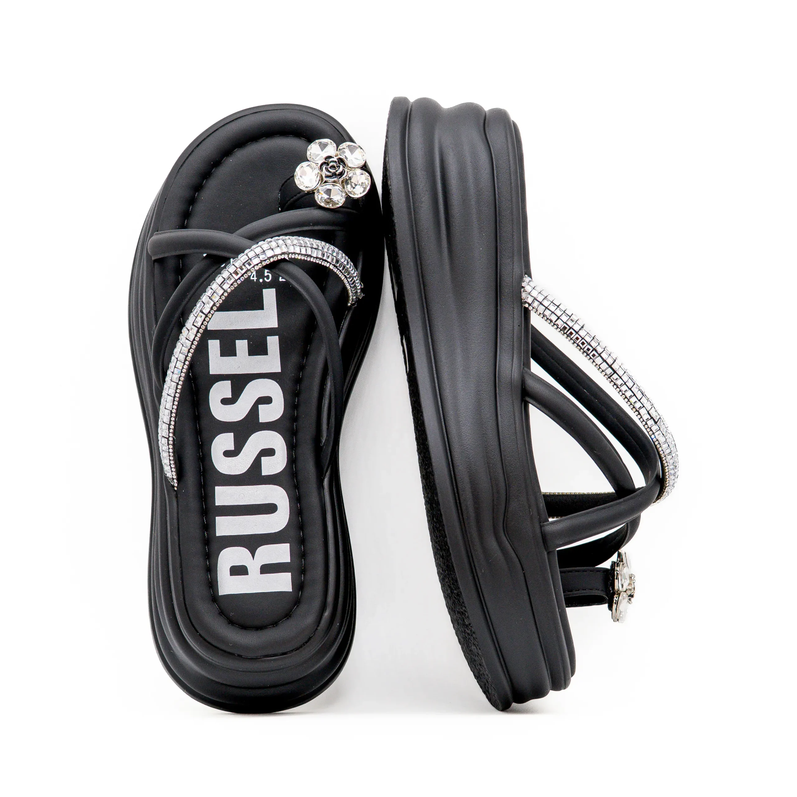 Chinelo Plataforma LIS Preto - Russel Matos  4