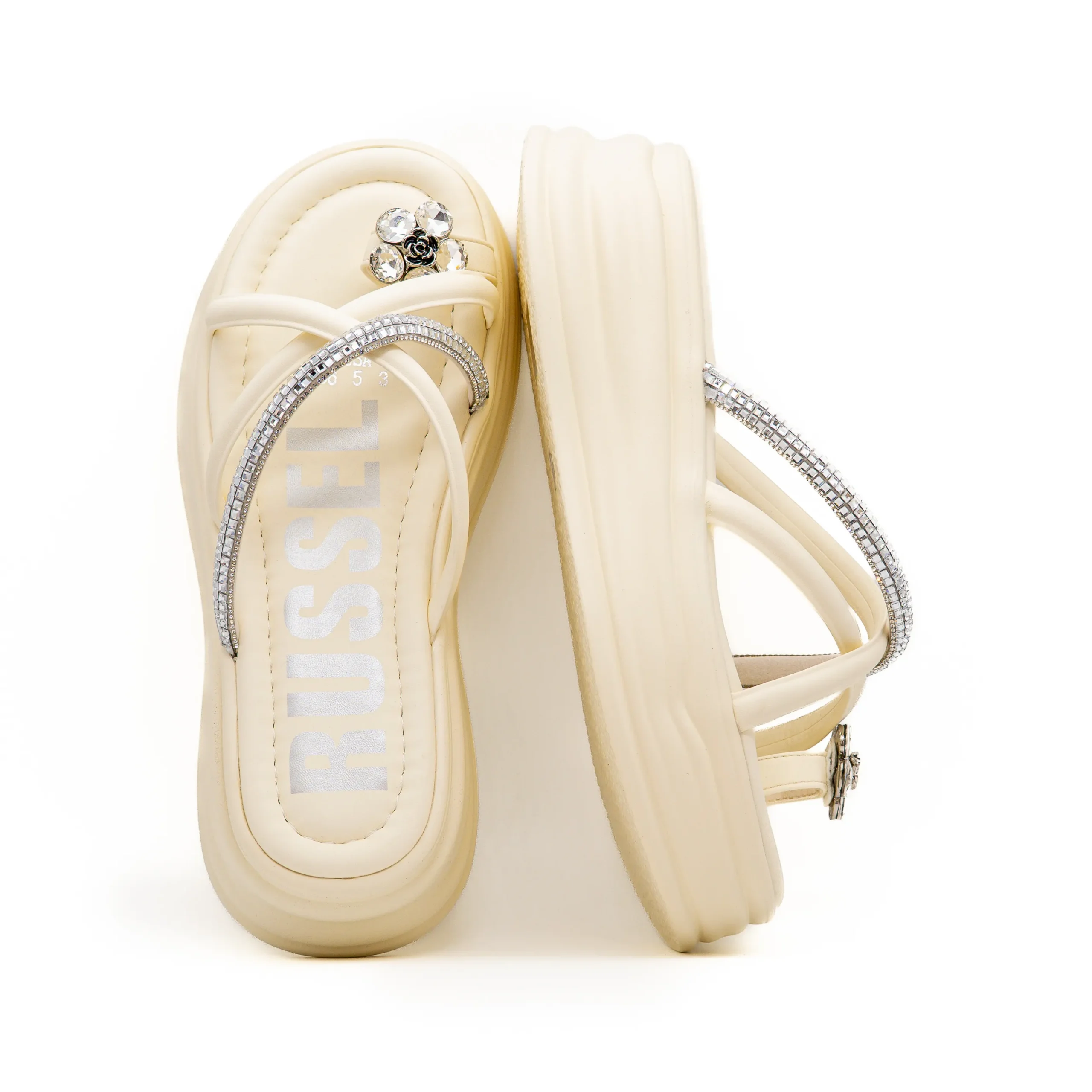 Chinelo Plataforma LIS Branco - Russel Matos  3