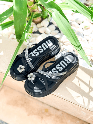 Chinelo Plataforma FLO Preto - Russel Matos 