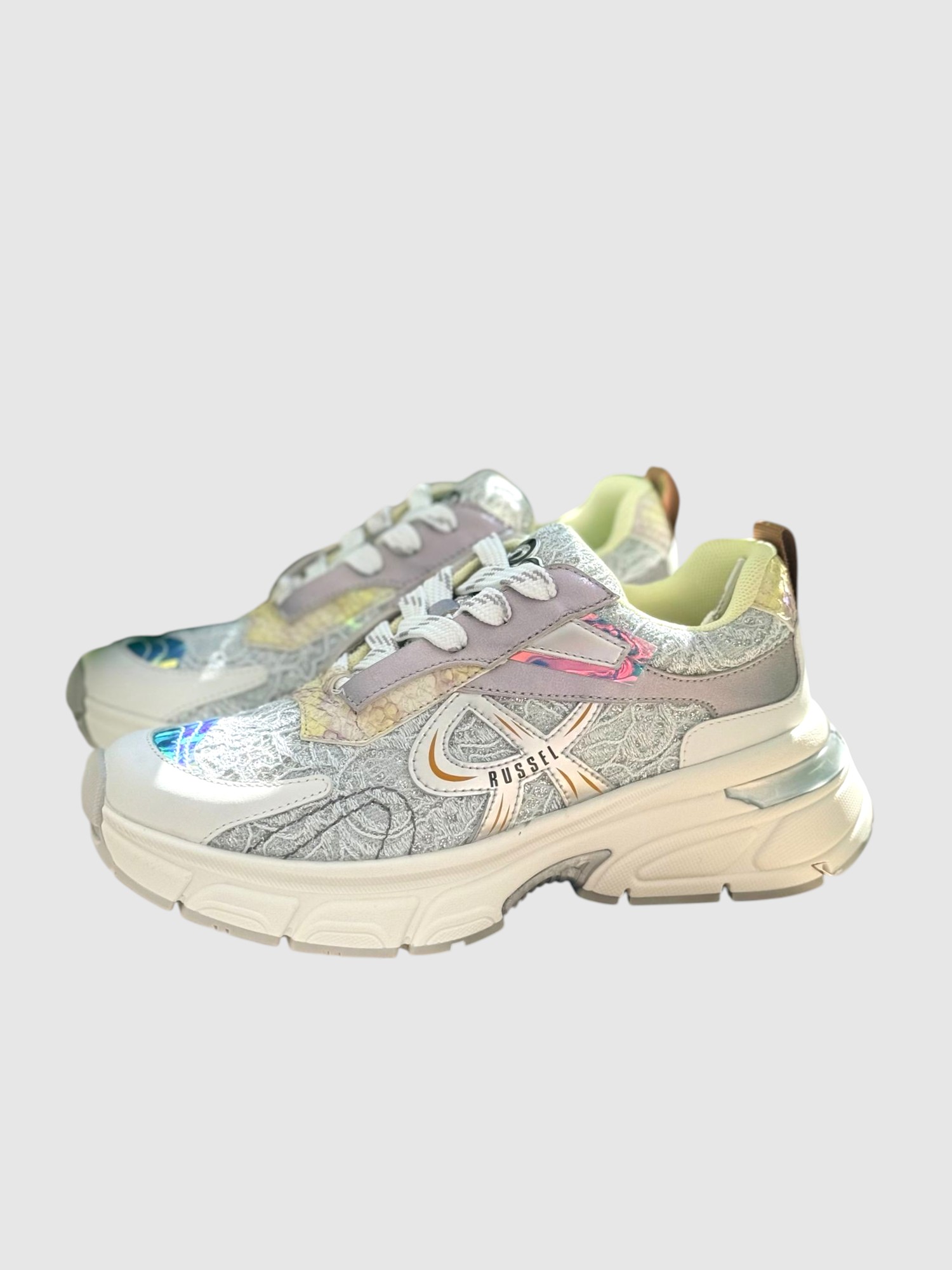 Ténis SARA Prata Multi - Russel Matos  1