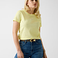 T-shirt com Lavagem Amarelo - Guess - vignette 1