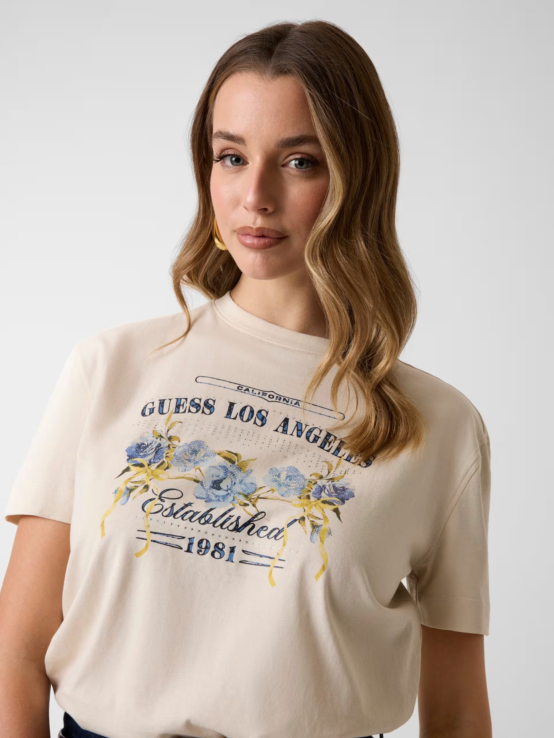 T-shirt Flores Bege - Guess 2