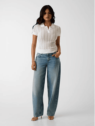 Polo em Renda VIENNA Branco - Guess 