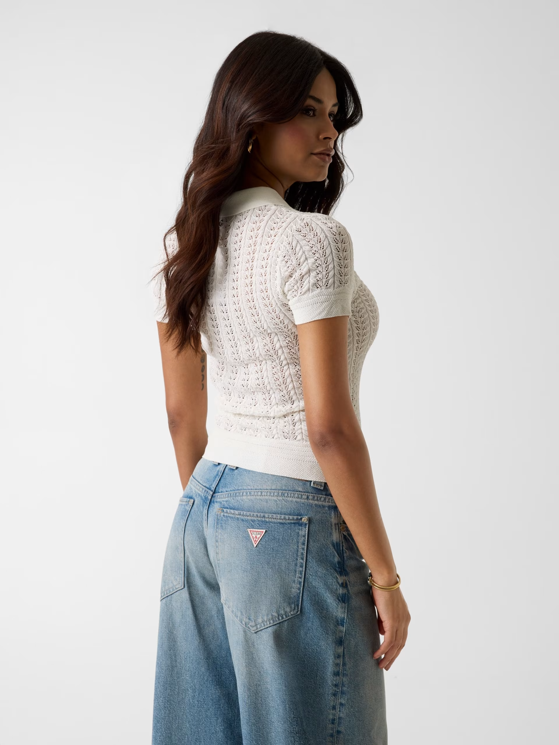 Polo em Renda VIENNA Branco - Guess  3