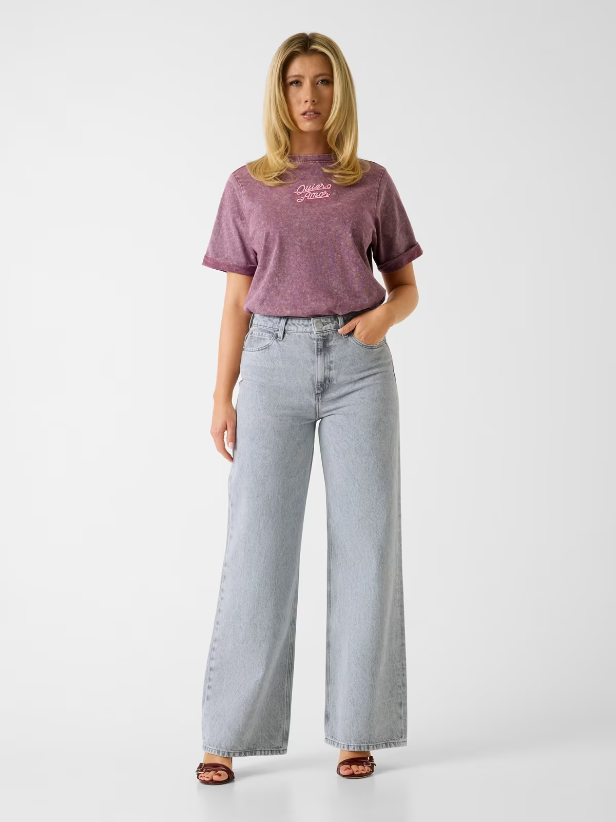 Calças Wide Leg Cinza - Guess 2