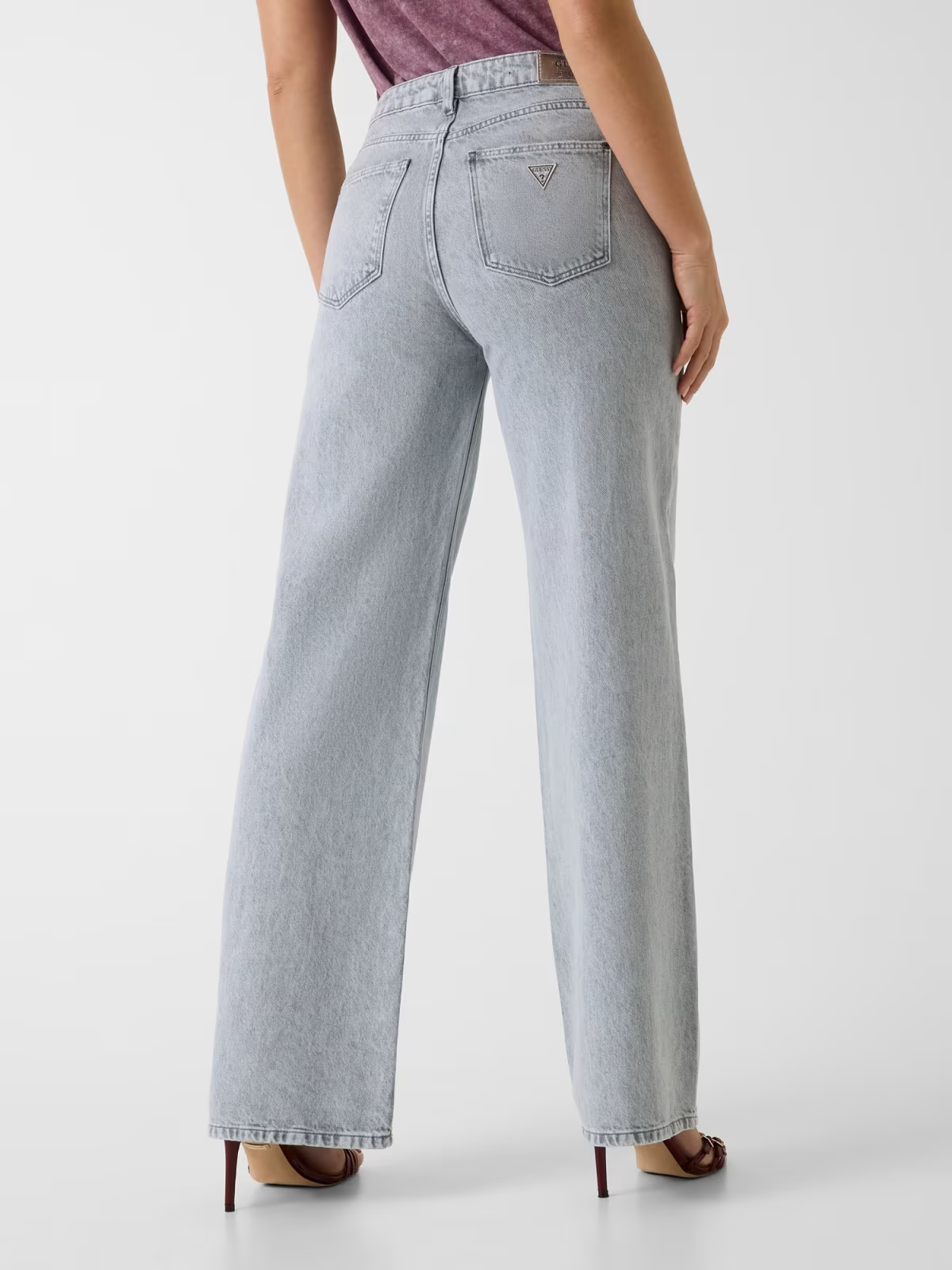 Calças Wide Leg Cinza - Guess 3