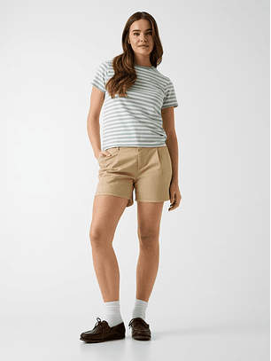 T-shirt Riscas Verde e Branco - Guess Jeans