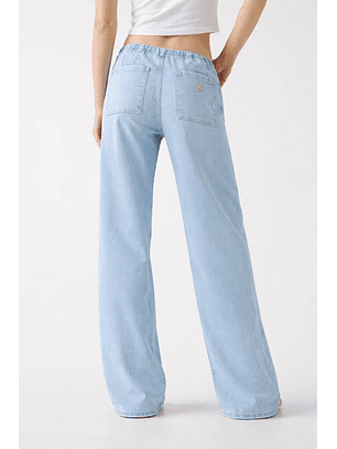 Calças Largas com Cós de Atilho Ganga Clara - Guess Jeans