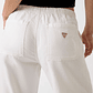 Calças Largas com Cós de Atilho Ganga Branco - Guess Jeans - Thumbnail 4
