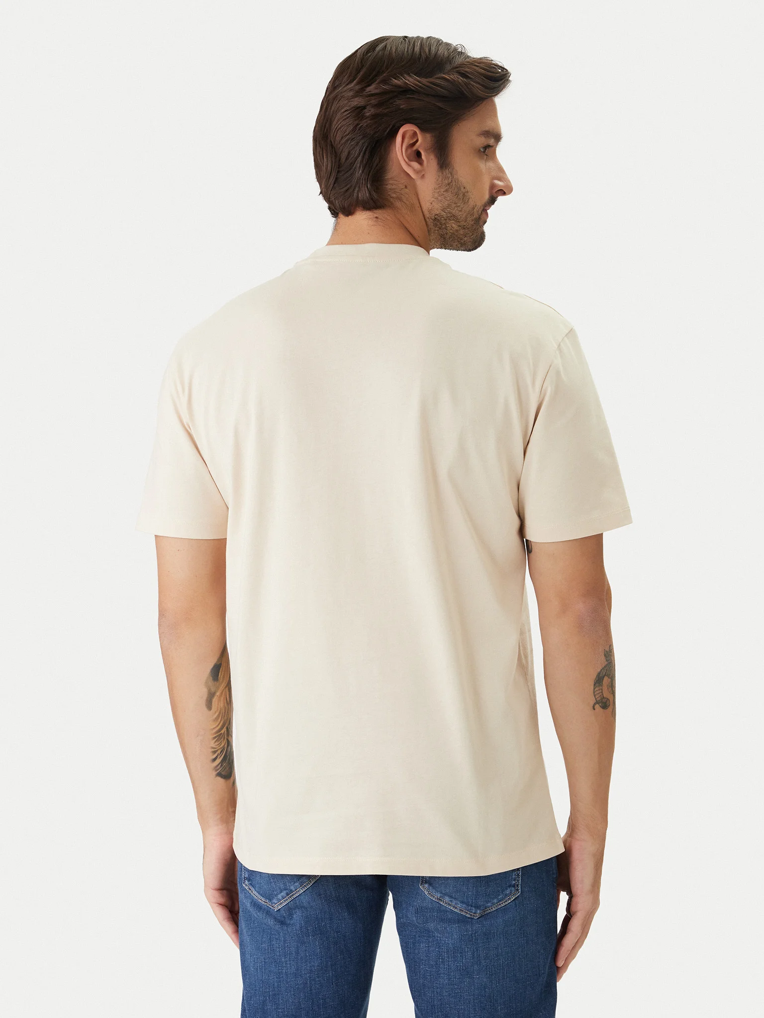 T-shirt Exotic Logo Bege - Guess  2