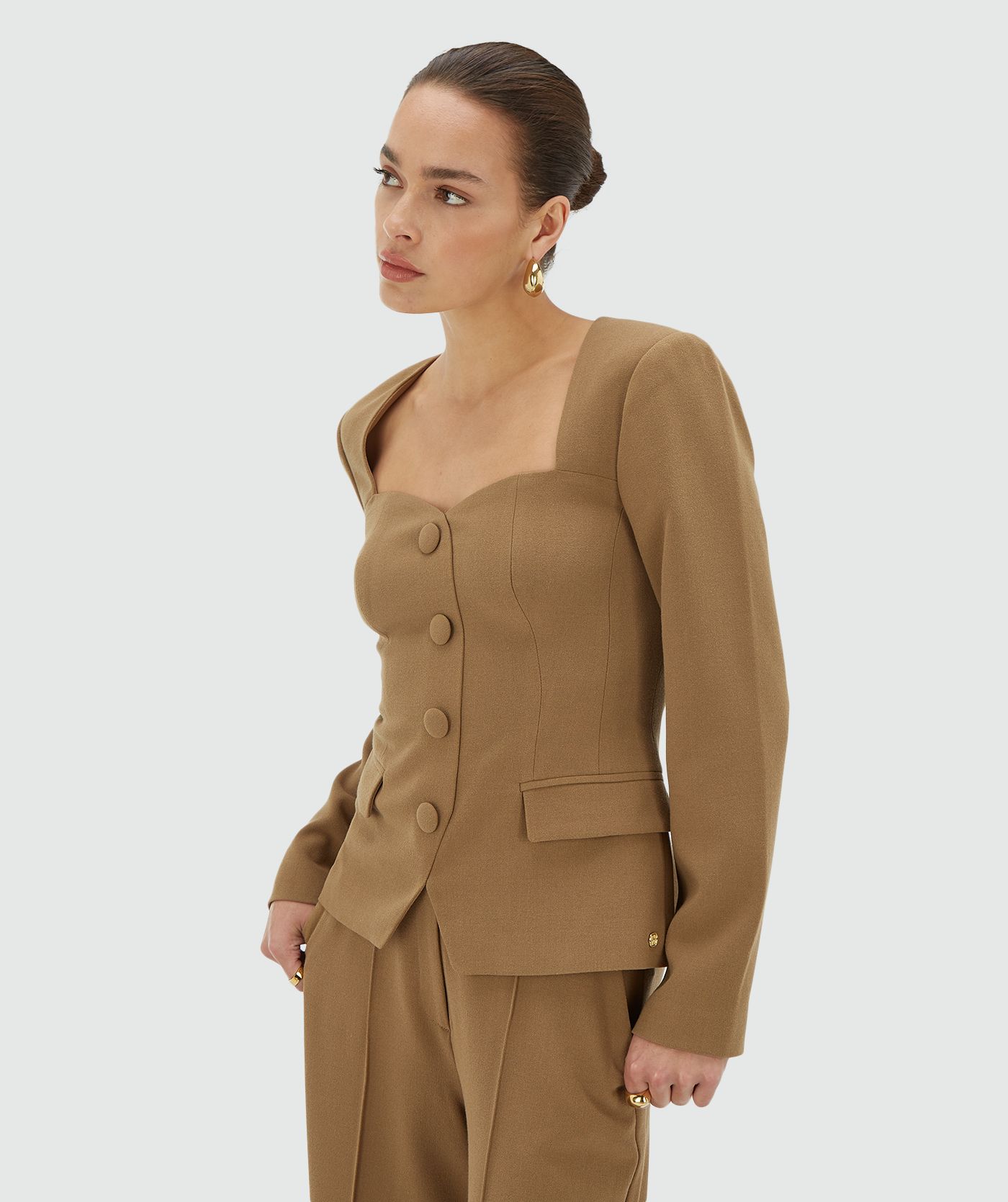 Blusa com Boões LISE Verde - Josh V 1