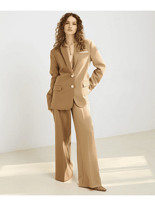 Calças Bicolores EMMA Bege e Camel - Josh V