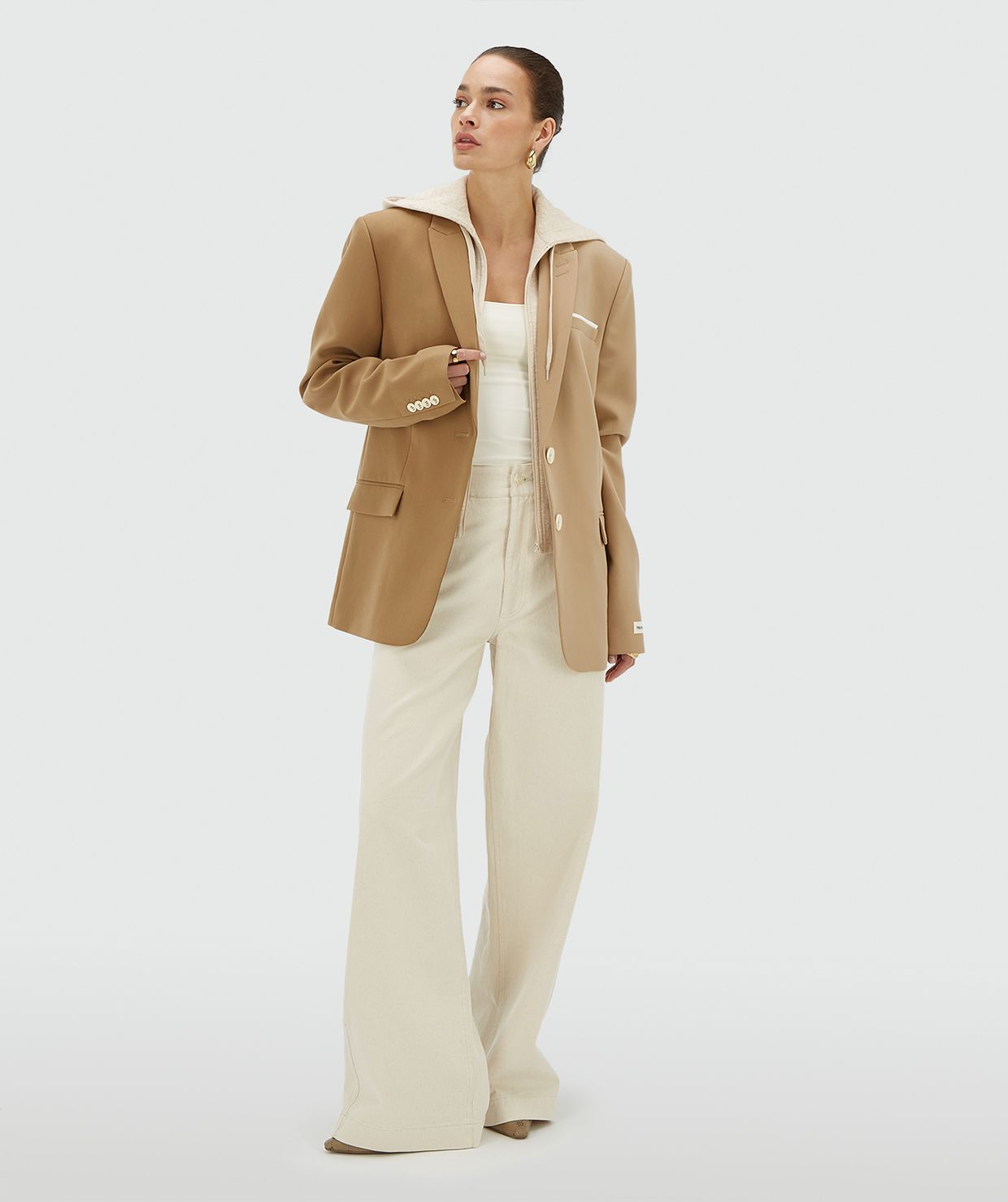 Blazer SUUS HOODI Bicolor Bege - Josh V 4