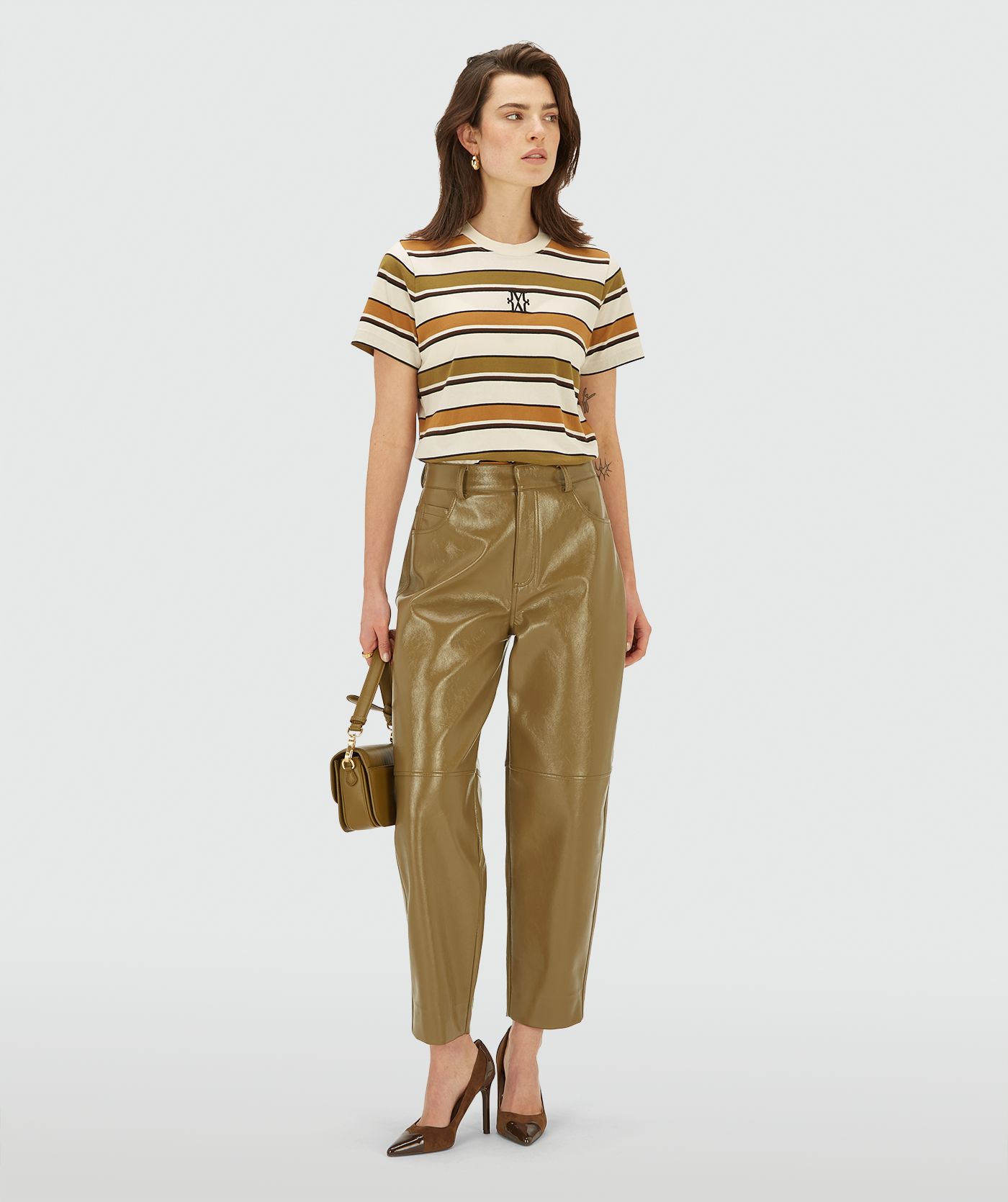 T-shirt DORIE Riscas Verde - Josh V  3