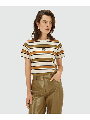 T-shirt DORIE Riscas Verde - Josh V 