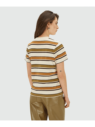 T-shirt DORIE Riscas Verde - Josh V 