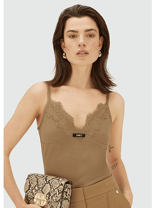 Top de Alças em Renda RIVER Taupe - Josh V