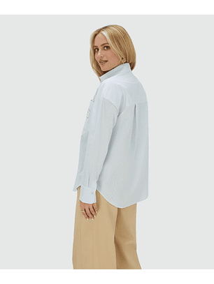 Camisa NEVEAH com Riscas e Lenço Azul - Josh V