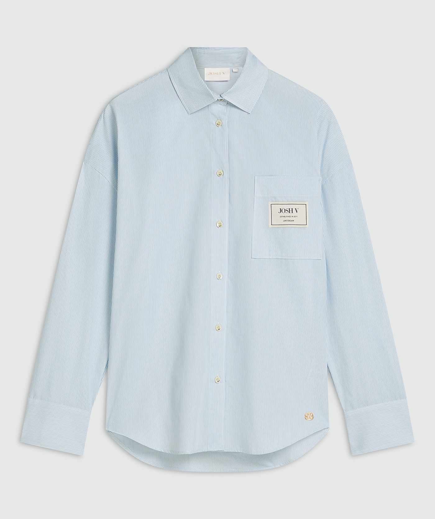 Camisa NEVEAH com Riscas e Lenço Azul - Josh V 5