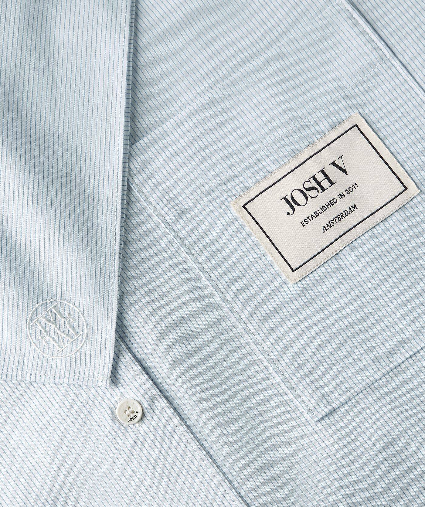 Camisa NEVEAH com Riscas e Lenço Azul - Josh V 7