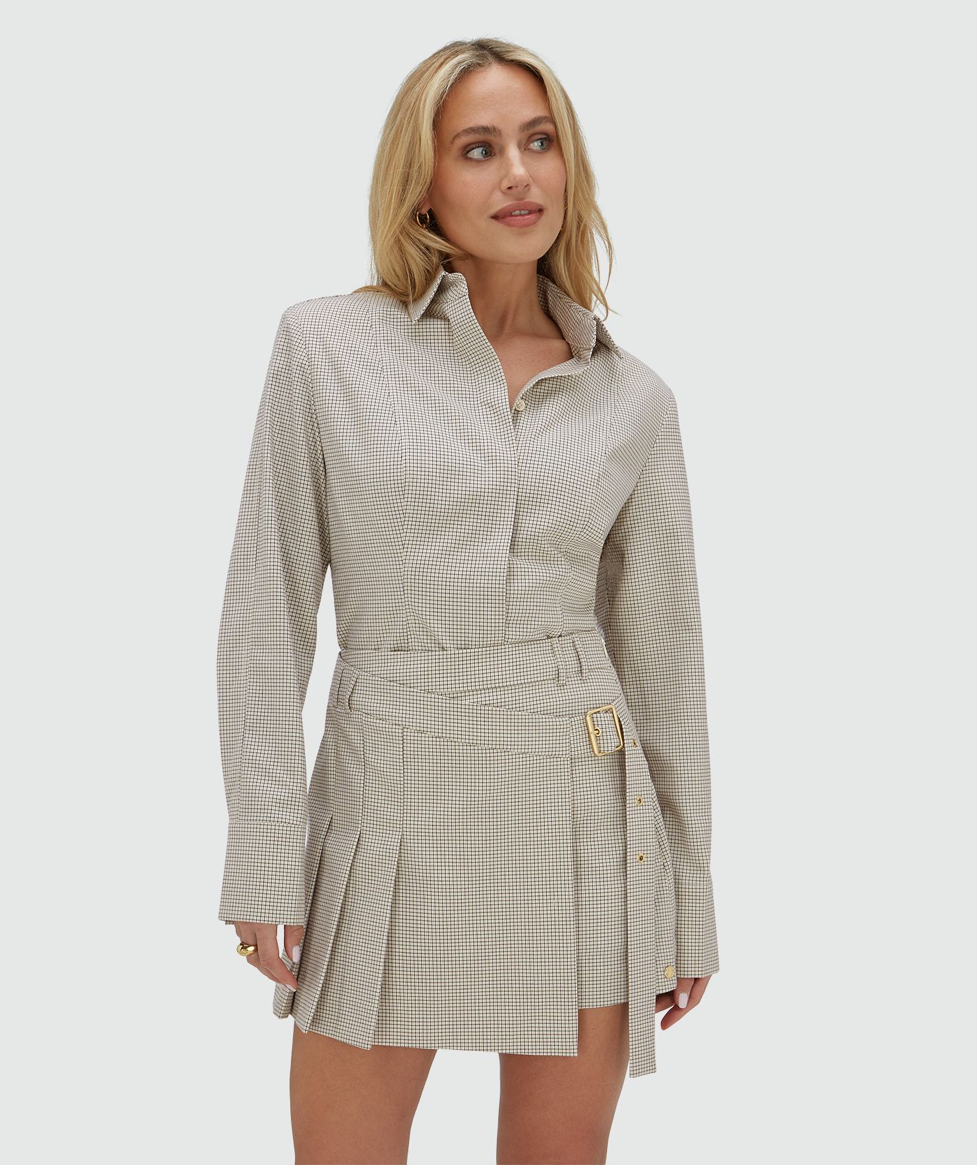 Saia Calção ISADEE Xadrez Preto e Branco - Josh V 2