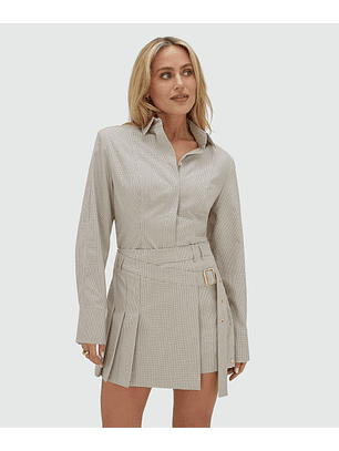 Saia Calção ISADEE Xadrez Preto e Branco - Josh V