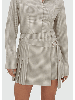 Saia Calção ISADEE Xadrez Preto e Branco - Josh V