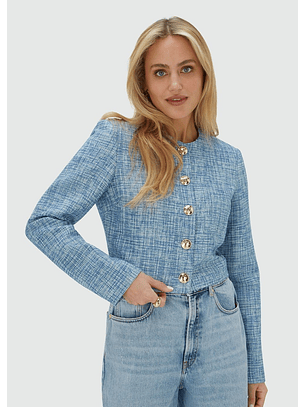 Casaco REMI em Tweed Azul - Josh V 