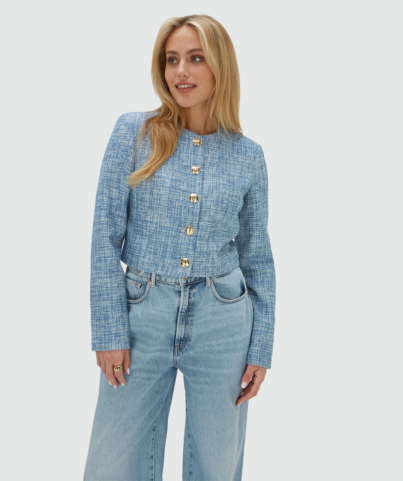 Casaco REMI em Tweed Azul - Josh V  3