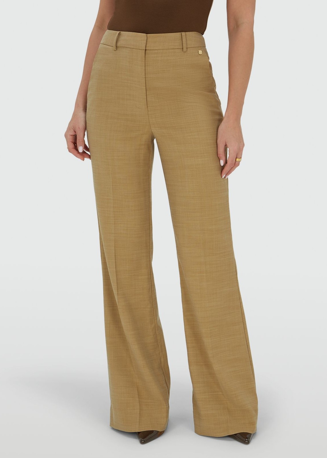 Calças Boot Cut DARBY Camel- Josh V  1