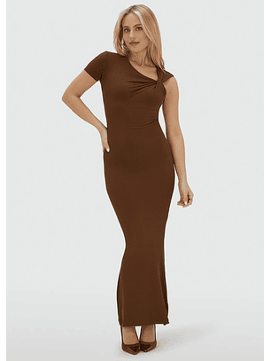 Vestido Canelado FAYLA Castanho - Josh V